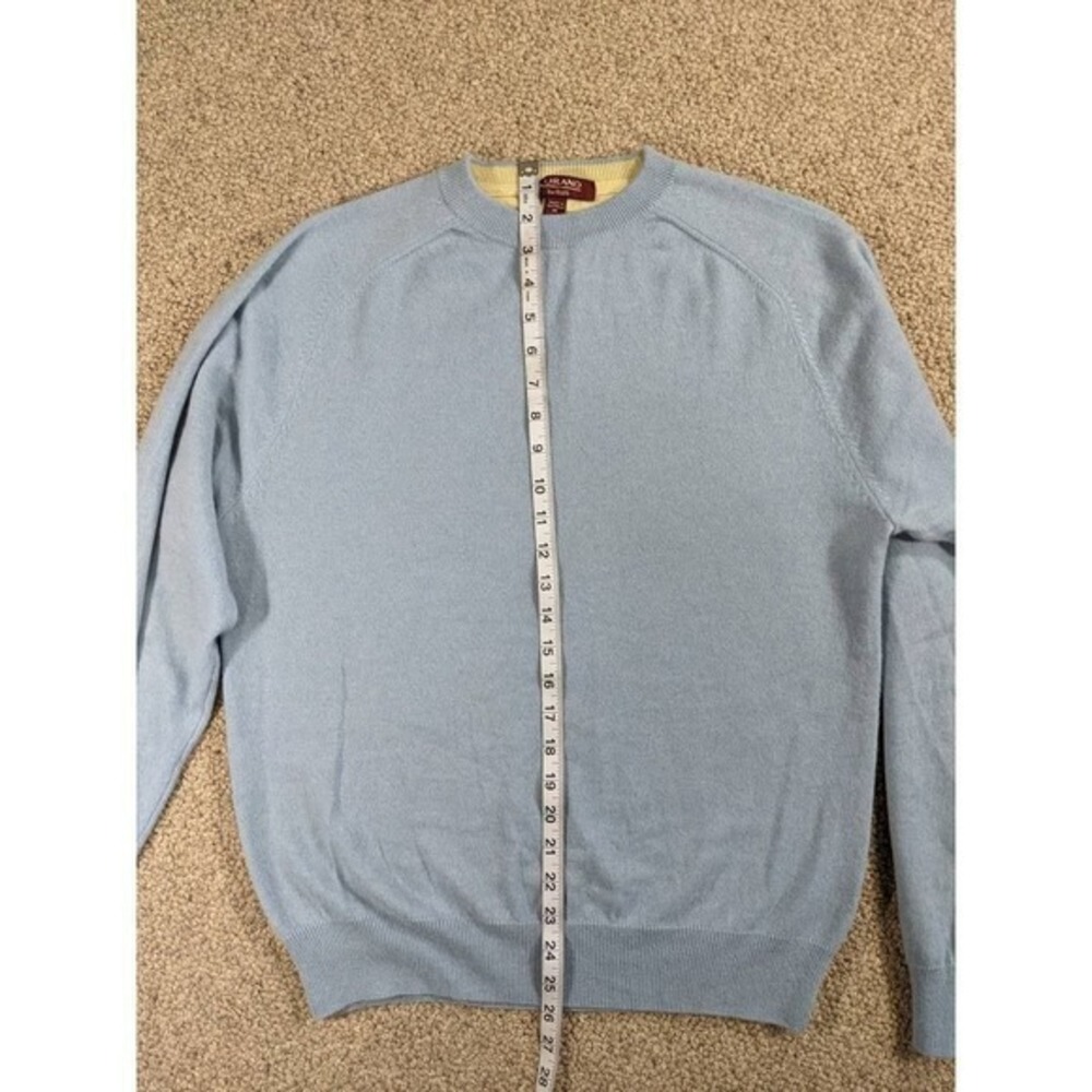 Merino Wool Murano Sweater M/M baby Blue Raglan Crewneck Luxury Knit LN/nwot - Picture 7 of 14